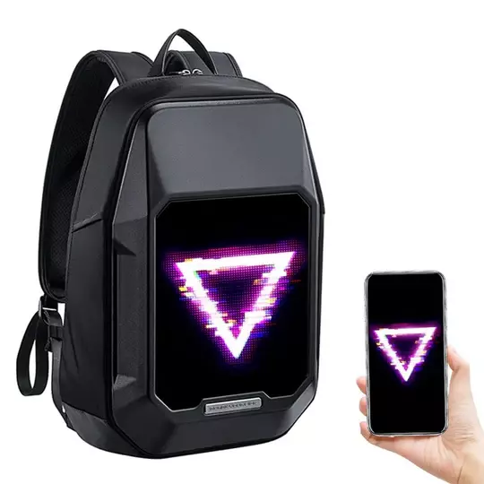 Divoom Cyberbag Customizable Pixel LED Animation Display Backpack - Black