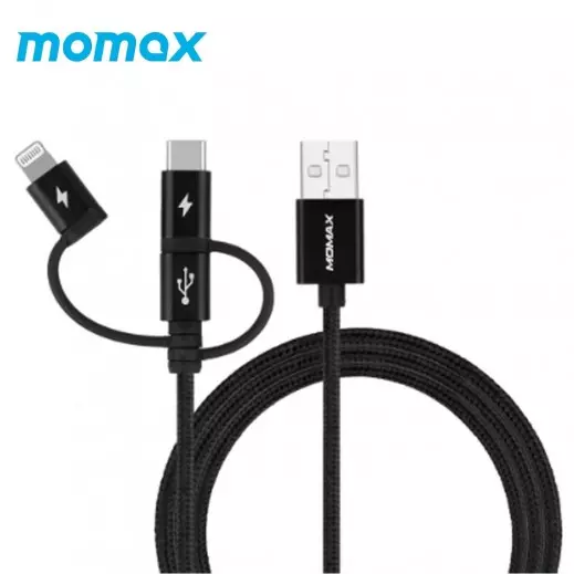 Momax One Link 3-in-1 USB-A to Micro USB/Lightning/USB-C Cable 1 m