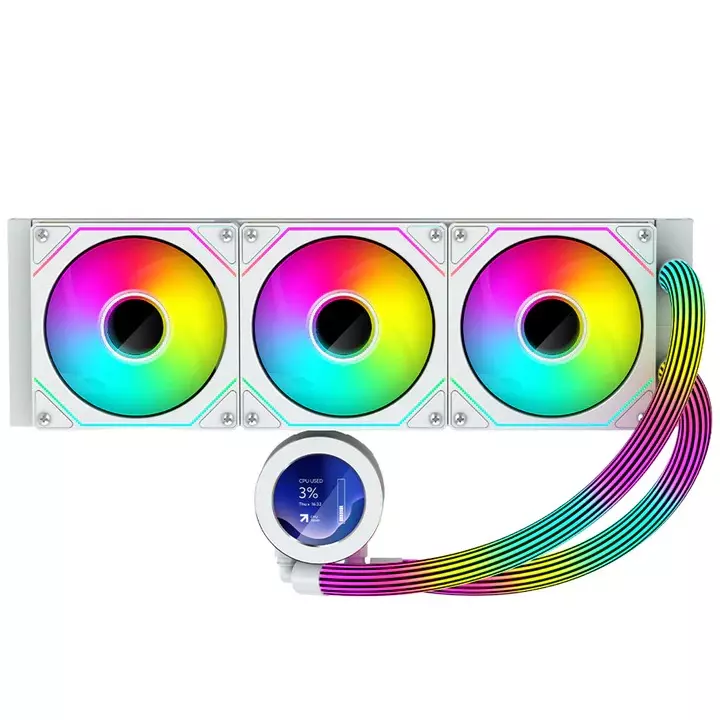 مبرد وحدة المعالجة المركزية السائل بشاشة LCD مقاس 360 مم من GAMEON KRAKEN N360 مع أنبوب ARGB