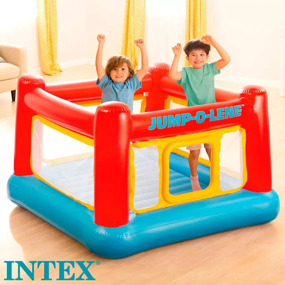 قلعة ترامبولين قابلة للنفخ 174 × 174 × 122 سم من إنتكس للأطفال