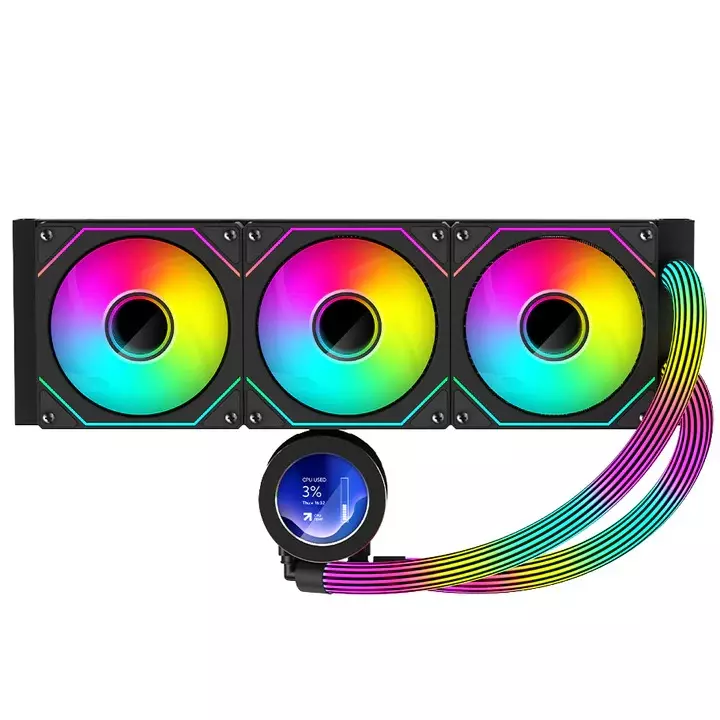مبرد وحدة المعالجة المركزية السائل بشاشة LCD مقاس 360 مم من GAMEON KRAKEN N360 مع أنبوب ARGB