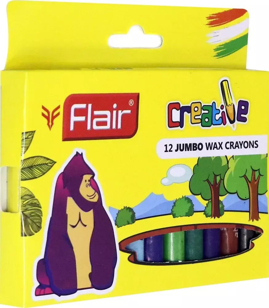 بـاقـة من قطعتيـن - الوان شمعية 12 لون جامبو