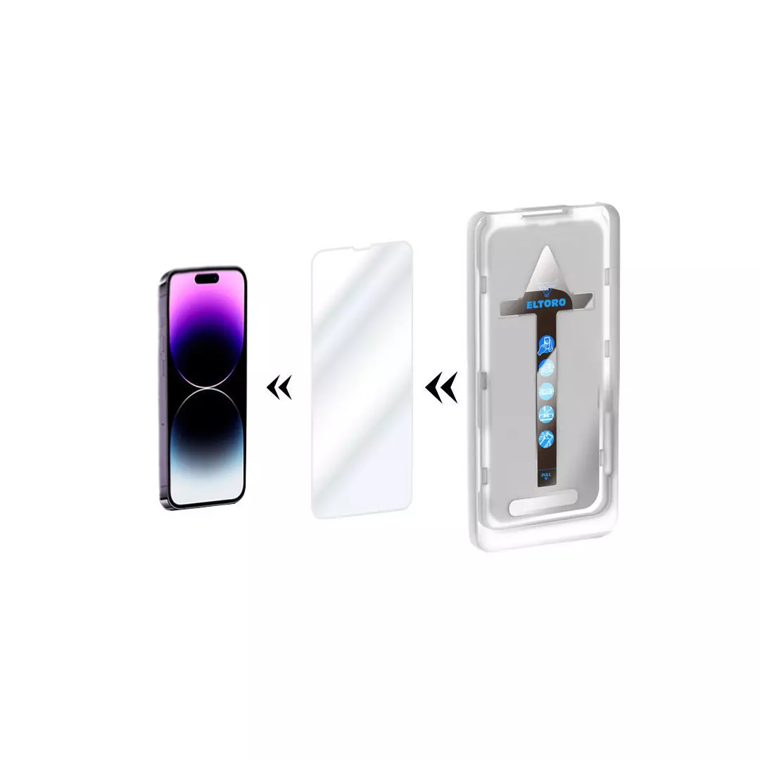حماية شاشة مزدوجة القوة لايفون 14 برو - شفاف من التورو