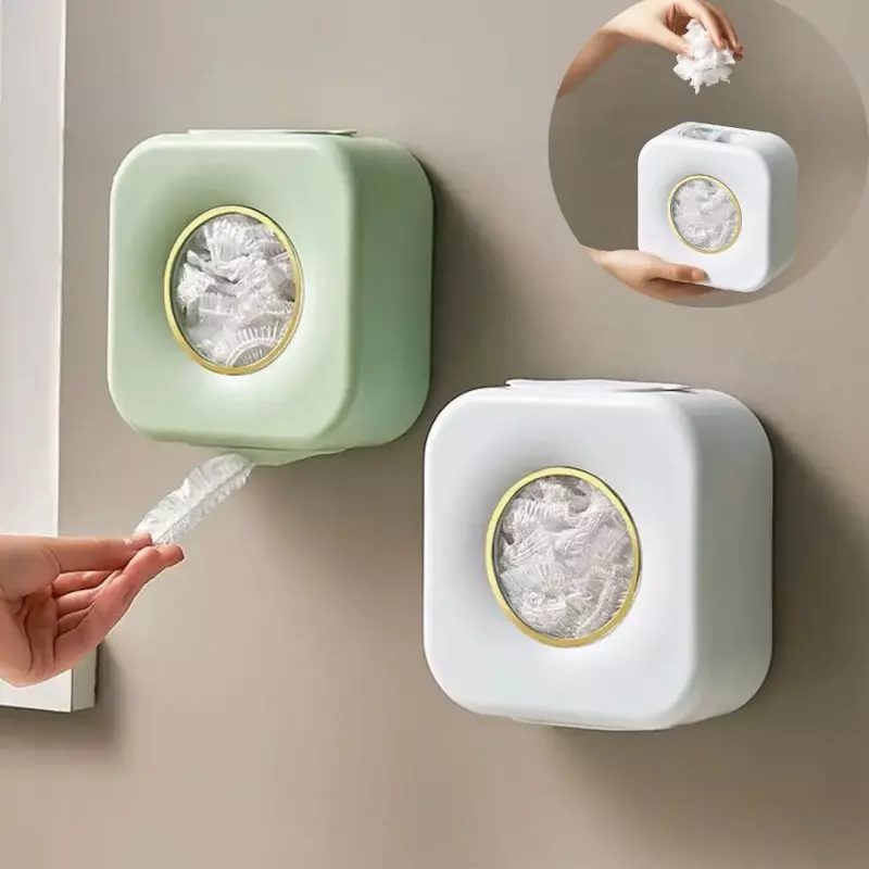 منظم اغطية حماية للأطعمة مثبتة علي الحائط للمــطبخ 100 كيس - ألوان متنوعة