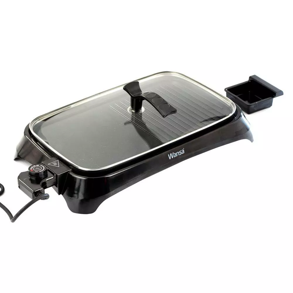Wansa Electric Grill 1400 to 1600W - Black