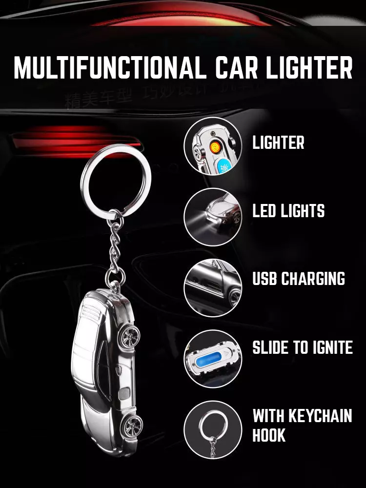 ولاعة وعلاقة مفاتيح تصميم عـلـي شكـل  سيارة رياضية