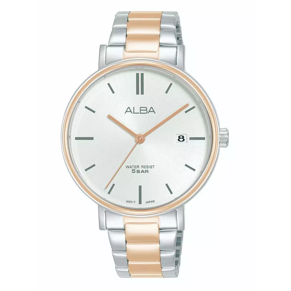 Alba 36mm Fashion Watch for Women Analog & Stainless steel Band - Silver & Rose