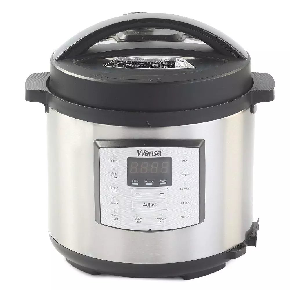 Wansa Pressure Cooker 1000W 6L - Silver