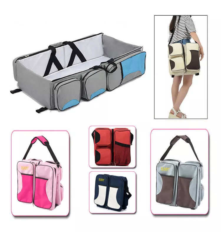 Portable 3 In1 Baby Essentials Bag Travel Bed & Changing Station