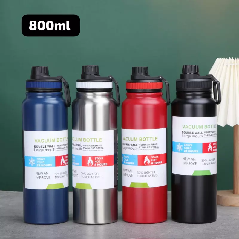 Stainless Steel Travel Portable Thermos Bottle 800ml (Assorted Color)