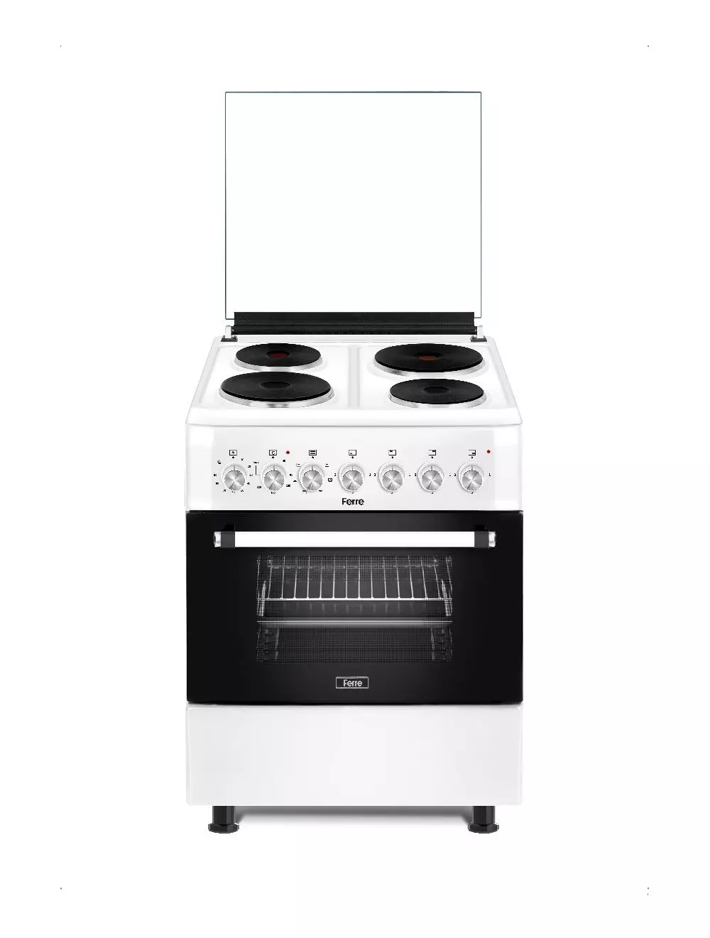 Ferre Electric Cooker 60*60 - 4 Burner - White / Made in Turkey
