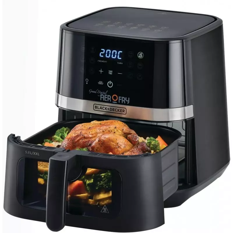 Black & Decker Air Fryer XXL 1800W & 5.8L - Black